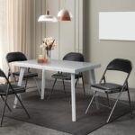 VINGLI 10 Pack Folding Chairs with Padded Seats, Metal Frame with Pu Leather Seat & Back, Capacity 350 lbs, Black - Image 3