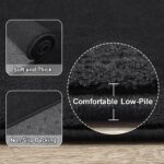 Amearea Modern Area Rugs for Bedroom Living Room, 4x6 Feet Black Thickened Memory Foam Rug, Fluffy Indoor Washable Rugs Non Slip Minimalist Carpet for Kids Boys Girls Dorm Nursery Room Decor - Image 4