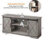 Garvee Farmhouse TV Stand for Televisions Up to 65 in TVs, Entertainment Center with Sliding Barn Doors and Storage Cabinets, Modern TV Console Table, Media Furniture for Living Room, 59 in - Image 4