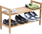 Oceanstar 2-Tier Bamboo Shoe Rack, Brown, SR1309 - Image 4
