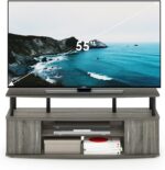 Furinno JAYA Large Entertainment Stand for TV Up to 55 Inch, French Oak Grey/Black - Image 4