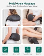 Snailax Shiatsu Neck and Shoulder Massager - Back Massager with Heat, Deep Kneading Electric Massage Pillow for Neck, Back, Shoulder,Foot,Body - Image 8