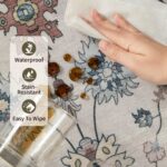 5x7 Area Rugs for Bedroom & Living Room - Washable Floral Boho Vintage Rug,Soft & Non-Slip,Low Pile Wool Carpet for Indoor Dining Room,Girls Room,Nursery Room and Kids Room(Grey) - Image 7