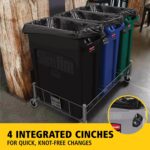 Rubbermaid Commercial Products Slim Jim Plastic Rectangular Trash/Garbage Can With Venting Channels, 23 Gal, Black, for Kitchen/Office/Workspace - Image 5