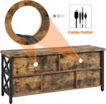 Yaheetech TV Stand for Living Room, Industrial Entertainment Center for 65 Inch TV, Rustic TV Console Stand with Storage Cabinets Wood and Metal, Rustic Brown - Image 10