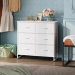 WLIVE White Dresser for Bedroom, 6 Drawer Double Dresser, Fabric Storage Tower with Fabric Bins, Chest of Drawers for Closet, Living Room, Hallway - Image 3