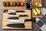 Kitchen Knife, 3-Pcs Knife Set With Sheath, 8 Inch Chef Knife, 4.5 Inch Utility Knife, 4 Inch Paring Chef Knife, Stainless Steel, Black - Image 8