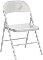 VECELO Metal Folding Chairs 4 Pack, Double Hinged Steel Frame Easy Foldable&Stackable for Office Kitchen Dinning Wedding Patio and Garden - Image 6