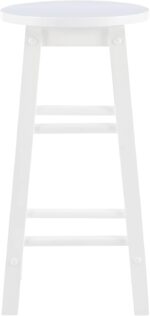 Zeke White 24" Counter Stool with Round Seat by Linon - Image 12