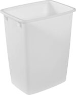 Rubbermaid Small Kitchen Bathroom Trash Can, 9 Gallons, White, Waste Basket for Under Counter/Kitchen/Office/Bedroom/Bathroom - Image 2