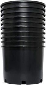 Pro Cal HGPK5PHD Round Circle 5 Gallon Wide Rim Durable Injection Molded Plastic Garden Plant Nursery Pot for Indoor or Outdoor (Set of 5) - Image 6