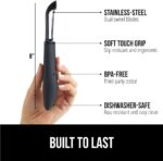 GORILLA GRIP Patented BPA-Free Sharp Stainless Steel Dual Swivel Vegetable Peeler, Soft Comfortable Handle, Smoothly Peel Apples Potatoes Carrots, Includes Blade Cover, Kitchen Tool Peelers, Black - Image 3