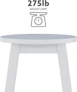 Zeke White 24" Counter Stool with Round Seat by Linon - Image 6