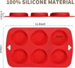 Silicone Muffin Top Pan 3 Pack,silicone egg molds for Breakfast Sandwiches 3 Inch Round for Baking English muffins,Hamburger,Whoopie Pies,Corn Bread,Egg bites,Tarts - Image 3