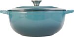 Cast Iron Dutch Oven with Lid - 3.8 qt Slate Blue Enameled Dutch Oven for Bread Baking - Image 10
