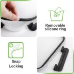 HOMBERKING 10 Pack Borosilicate Glass Meal Prep Containers with Locking Lids, Glass Food Storage Containers Set, Airtight Lunch Bento Boxes, BPA-Free & Leak Proof, 36oz & 14oz, Freezer, Oven Safe - Image 5