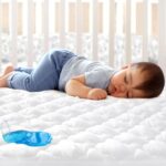 Crib Mattress Protector Sheets Fitted Waterproof Crib Mattress Pad Cover, Noiseless & Machine Wash 100% Absorbent Crib/Toddler Mattress Protector Sheet Quilted, White, 52" x 28" - Image 2