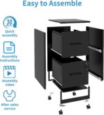 Mobile File Cabinet with Lock, 2 Drawer File Cabinets with Adujustable Feet and Wheels, Metal Office Storage Cabinet Under Desk,Vertical Filing Cabinets for Home Office, Required Assembly - Image 7