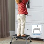 TreeLen 1-Step 330lbs Capacity Folding Metal Step Stool, Portable Step Ladder, Non-Slip, Sturdy - Image 3
