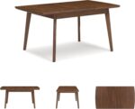 Signature Design by Ashley Lyncott Mid-Century Dining Extension Table, Dark Brown - Image 7