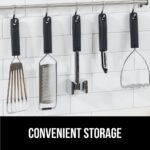 GORILLA GRIP Patented BPA-Free Sharp Stainless Steel Dual Swivel Vegetable Peeler, Soft Comfortable Handle, Smoothly Peel Apples Potatoes Carrots, Includes Blade Cover, Kitchen Tool Peelers, Black - Image 10