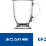 Anchor Hocking Café Glass Coffee Mugs, 16 oz, Set of 6 - Image 3