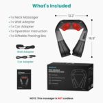 Nekteck Shiatsu Neck Massager with Heat for Pain Relief Deep Tissue, 2026 Upgraded 3D Back Shoulder Kneading Massage Pillow, Body Muscle Relaxation Tools Gifts for Him Her, Black (NOT Cordless) - Image 10
