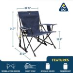 GCI Outdoor Kickback Rocker Outdoor Rocking Chair with Beverage Holder - Image 4