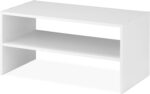Whitmor Wood Stackable 2-Shelf Shoe Rack, White, 24 inches - Image 2