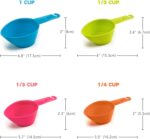 Vila Pet Food Measuring Scoop Cups, One Set to Feed Them All - Ideal for Multi-Pet Homes, Perfect Portion for Your Pets, Easy to Fill and Measure, 4pcs - Image 6