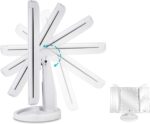deweisn Floor Mount Tri-Fold Lighted Vanity Mirror with 21 LED Lights, Touch Screen and 3X/2X/1X Magnification, Two Power Supply Modes Make Up Mirror,Travel Mirror - Image 5