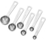 Stainless Steel Measuring Spoons Set - Stacking Metal Teaspoons & Tablespoons - 1/8, 1/4, 1/2 TSP, 1 TSP, 1/2, 1 Tbsp - Coffee & Spice Jars Scoop - Image 3