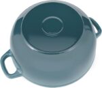 Cast Iron Dutch Oven with Lid - 3.8 qt Slate Blue Enameled Dutch Oven for Bread Baking - Image 6