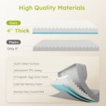 Extra Large Dog Bed, Orthopedic Dog Bed with Cooling Gel Memory Foam, Waterproof XL Pet Bed with Removable Washable Cover, 42" Pet Sofa Couch Dutch Velvet with Bone Toy, Light Gray - Image 4