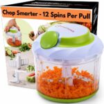 Brieftons QuickPull Manual Food Chopper: Large 4-Cup Powerful Hand Pull Chopper/Mincer/Mixer Blender to Chop Onion, Garlic, Vegetables, Fruits, Herbs for Salsa, Salad, Pesto, Puree, Indian Cooking - Image 2