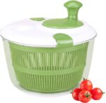 Large Salad Spinner with Lid, 5 Qt Capacity, Manual Vegetable Dryer with Double-Lock Handle, Quick and Easy Multi-Use Lettuce Spinner, Vegetable Dryer, Fruit Washer - Image 2
