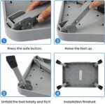 TreeLen 1-Step 330lbs Capacity Folding Metal Step Stool, Portable Step Ladder, Non-Slip, Sturdy - Image 5