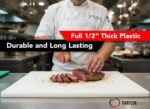 Commercial Grade Plastic Cutting Board 18 x 12 x 1/2 Thick High Density White Poly, NSF Certified and Dishwasher Safe for Food Service - Image 6