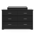 Storkcraft Brookside 6-Drawer Dresser (Black) – GREENGUARD Gold Certified, Black Dresser for Bedroom, Kids & Nursery Storage Chest, Safety Interlocking Drawers, Pre-Installed Tracks, Kids Chest - Image 14