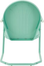 Crosley Furniture Griffith Outdoor Chair, Retro Metal Patio Chairs for Dining, Porch, Deck, Balcony, Aqua - Image 4