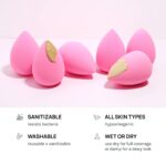AOA Studio Collection makeup Sponge Set Latex Free and High-definition Set of 6 makeup Wonder blender For Powder Cream and Liquid, Super Soft Wonder Beauty Cosmetic - Image 6