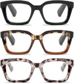 Readers for Women Oprah Style Square Reading Glasses with Spring Hinge Blue Light Blocking for Men Ladies - Image 2