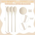 Eaasty 50 Pcs 9.8 Inch Wooden Spoons Bulk for Cooking Handle Long Wooden Spoons Stirring Spoons Oval Wood Mixing Spoons for Baking Mixing Serving Stirring Cooking Tasting Crafts - Image 3