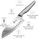 DDF iohEF Kitchen Knife, Chef's Knife In Japanese Stainless Steel Professional Santoku Cooking Knife, 7 Inch Non-slip Ultra Sharp Knife with Ergonomic Handle - Image 3