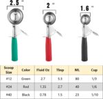 Cookie Scoop Set, Ice Cream Scoop Set, Cookie Scoops for Baking, Multiple Size Large-Medium-Small Size Disher, Professional 18/8 Stainless Steel Cupcake Scoop - Image 3