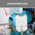 Cutting Boards for Kitchen, Plastic Chopping Board Set of 4 with Non-Slip Feet and Deep Drip Juice Groove, Easy Grip Handle, Dishwasher Safe, gray - Image 6