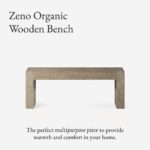 Maven Lane Zeno Bench – Grey Solid Wood – Ideal for Living Room, Entryway and Bedroom Décor - Image 7
