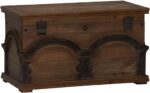 Household Essentials Wooden Arch Trunk Storage Chest, Small, Brown - Image 10