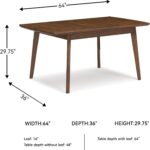 Signature Design by Ashley Lyncott Mid-Century Dining Extension Table, Dark Brown - Image 4