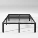 Hunlostten 14in High King Bed Frame No Box Spring Needed, Heavy Duty King Platform Bed Frame with Round Corners, Easy Assembly, Noise Free, Black - Image 2
